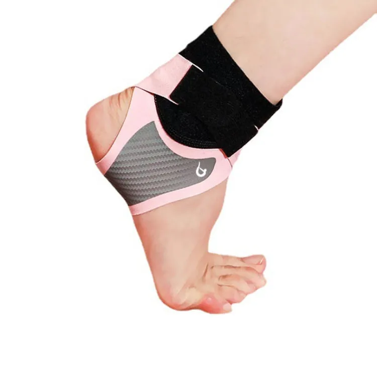 1 Pair Carbon Soft Armor Sports Ankle Protectors For Men and Women, Specification: XL (Pink)