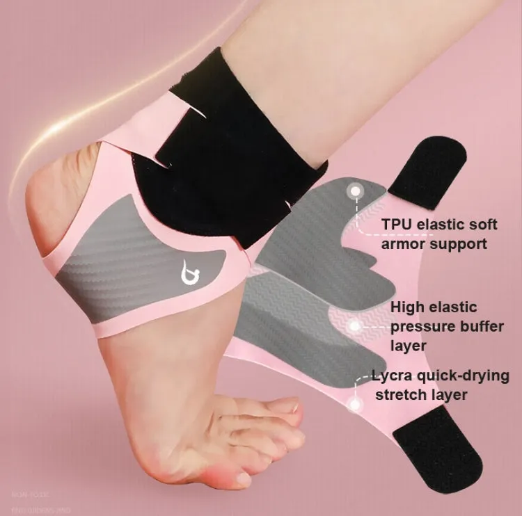 1 Pair Carbon Soft Armor Sports Ankle Protectors For Men and Women, Specification: XL (Pink)