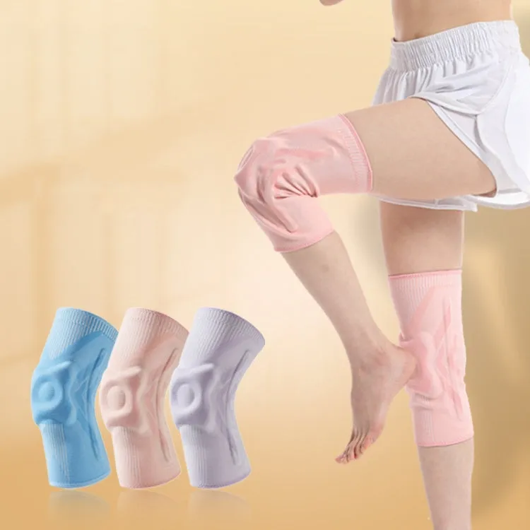 1pair Sports Knee Brace Meniscus Injury Silicone Knee Joint Protective Cover, Size: S(Light Purple)