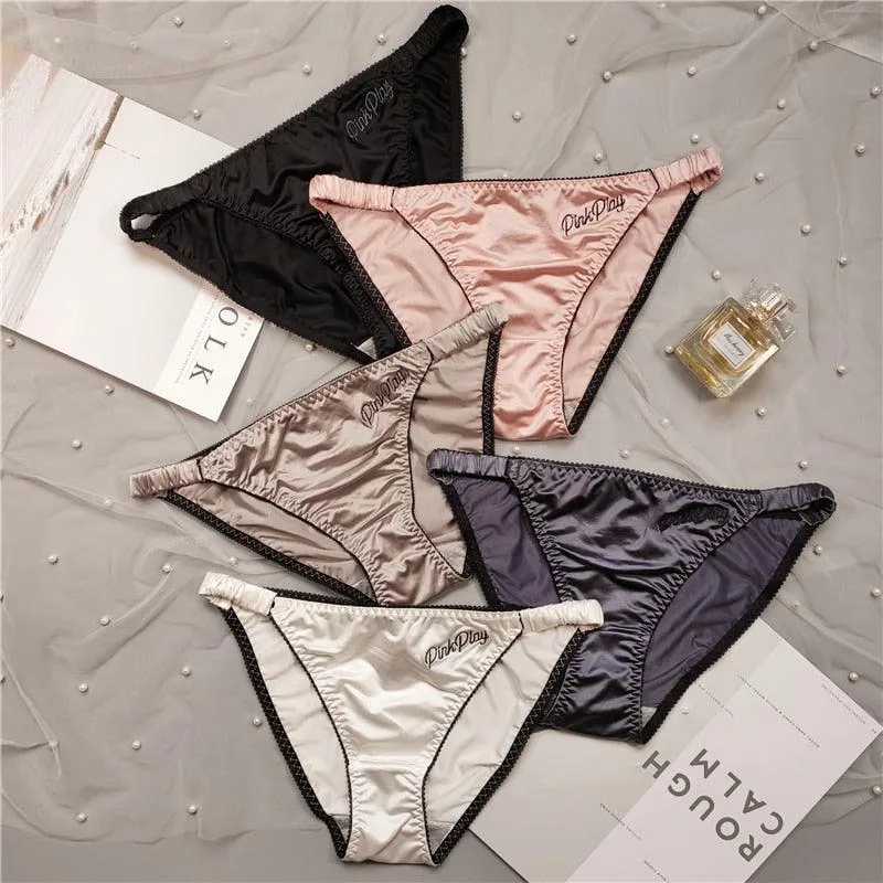 2 Pack Letter Print Sexy Women's Panties Underwear Seamless Briefs Comfort Underpants Low Rise Fashion Panty Ladies Lingerie