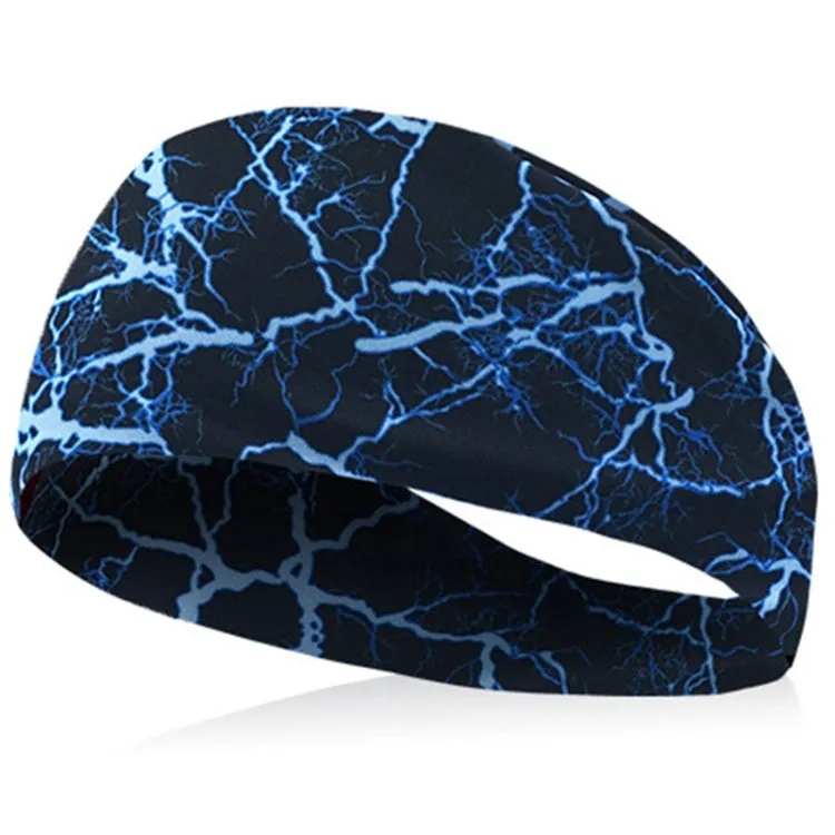 Absorbent Cycling Yoga Sport Sweat Headband Men Sweatband For Men and Women Yoga Hair Bands Head Sweat Bands Sports Safety(Blue)