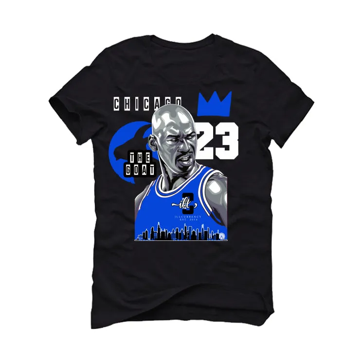 Air Jordan 12 WMNS “Hyper Royal” Black T-Shirt (The Goat)