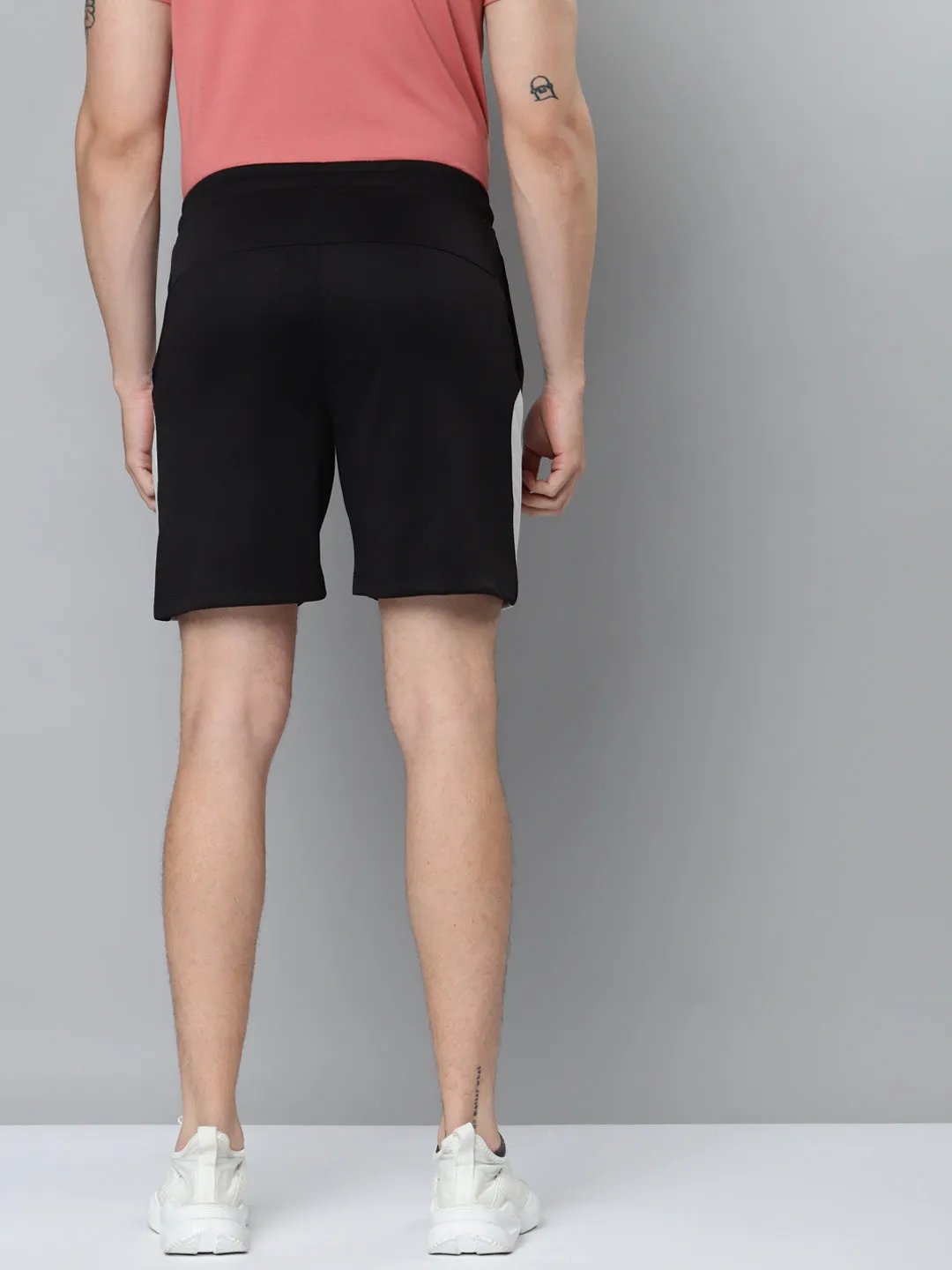 Alcis Men Black Slim Fit Training or Gym Sports Shorts