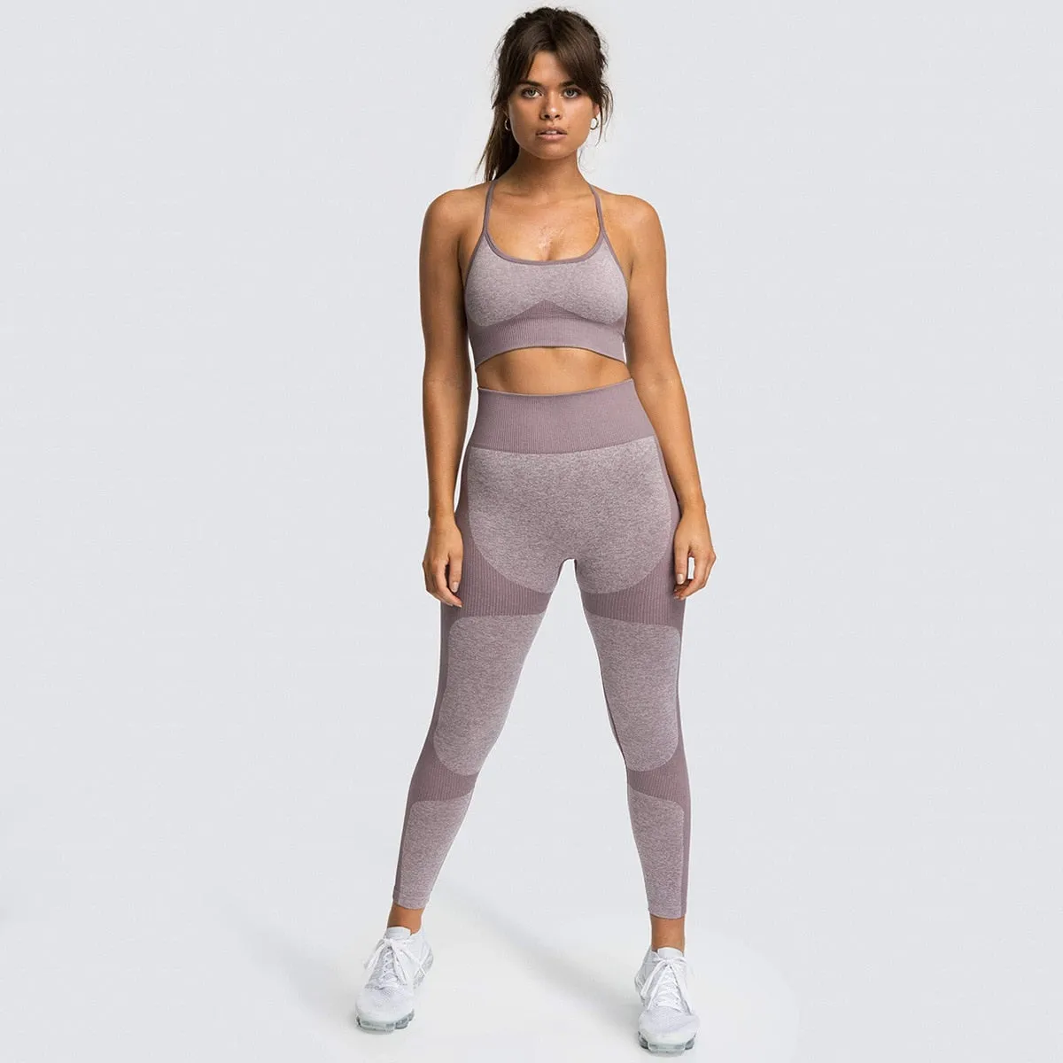 Amozae- Seamless Women Yoga Set Workout Shirts Sport Pants Bra Gym Suits Fitness Shorts Crop Top High Waist Running Leggings Sports Sets