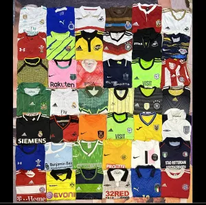 Authentic football T-shirts 42 piece