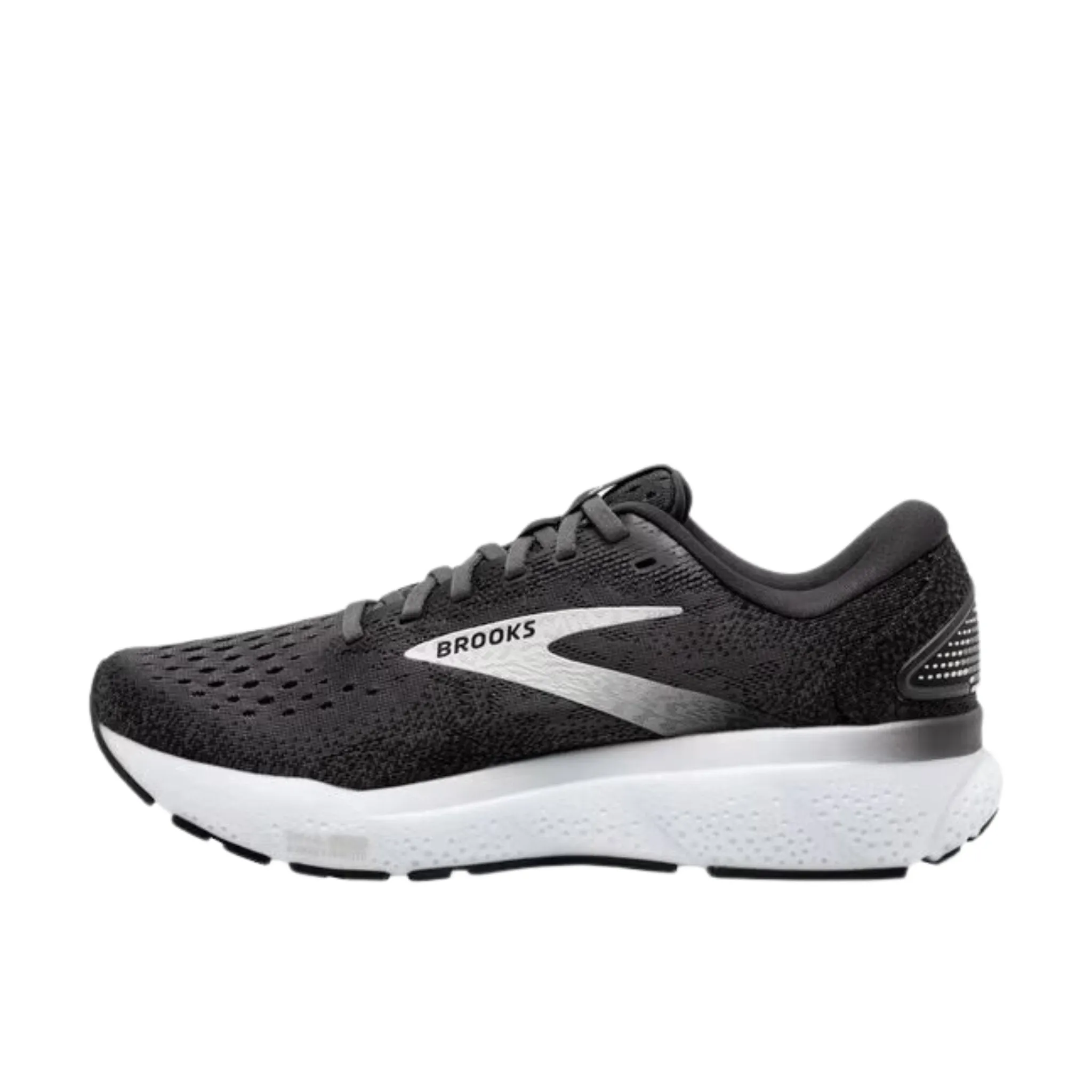 Brooks Women's Ghost 16 Road Running Shoes - Black/Grey/White