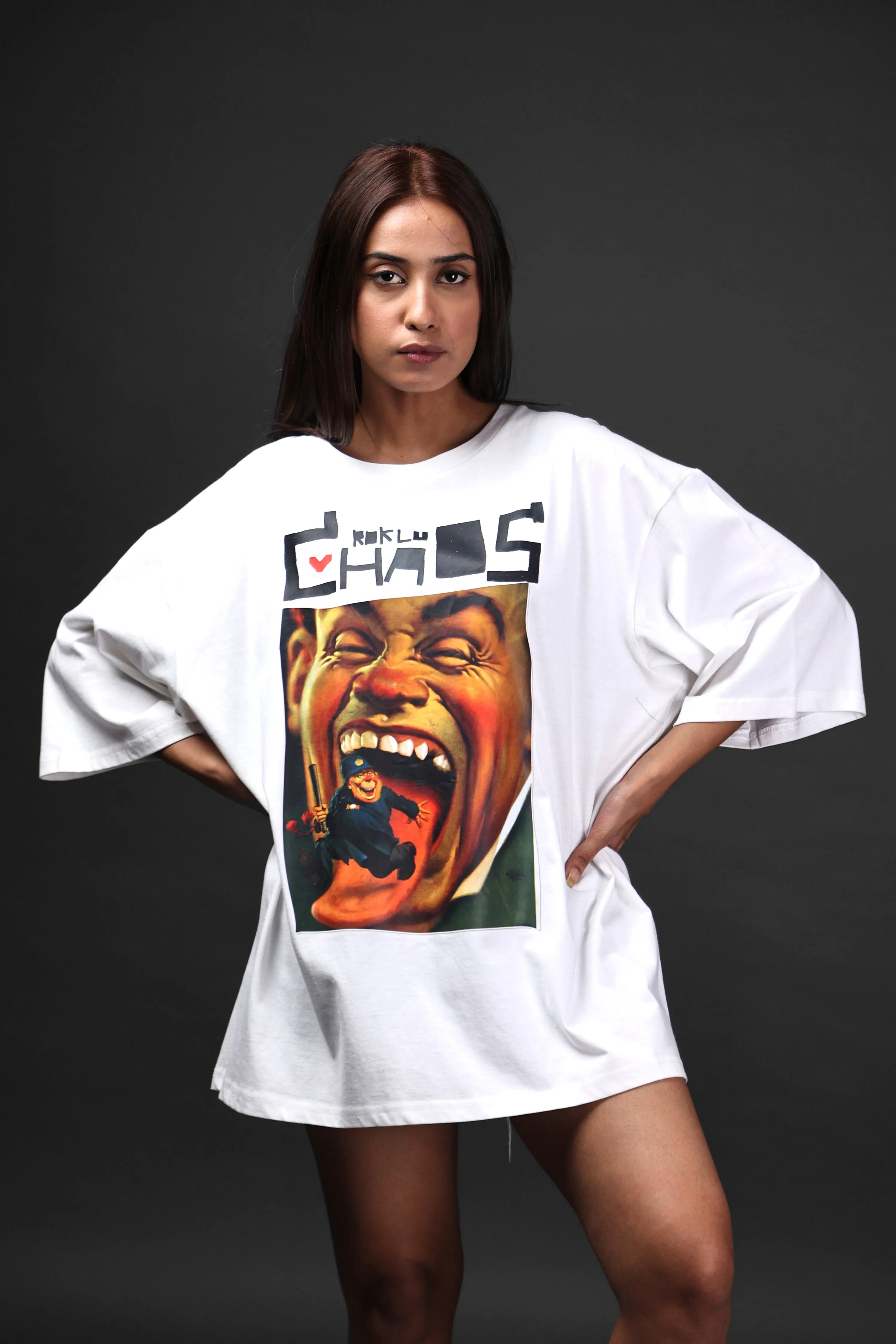 Chaos-Women's Over Size Tee#24