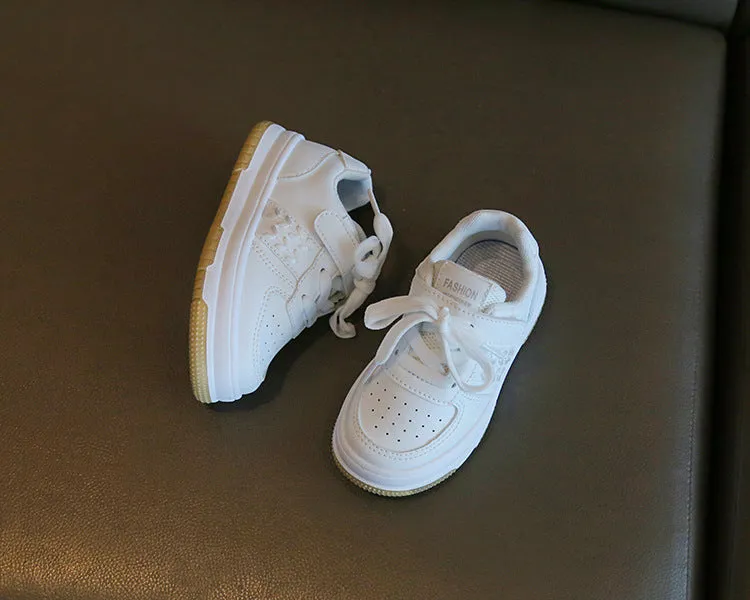 Children's White Shoes Sneakers Lightweight Non-slip Boys Casual Soft Bottom Baby Sneakers