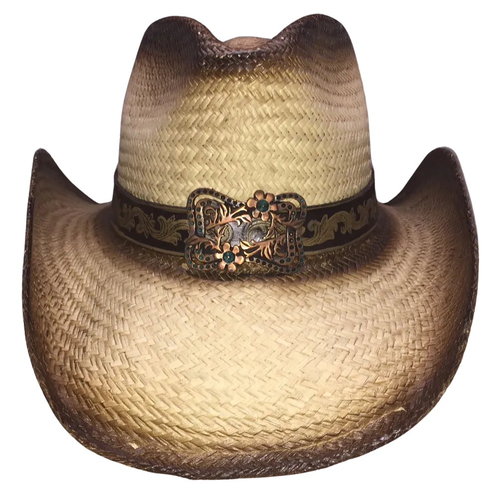 COOPER FLOWER Straw Cowboy Hat by Austin