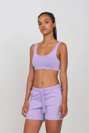 Cropped Sports Top Purple