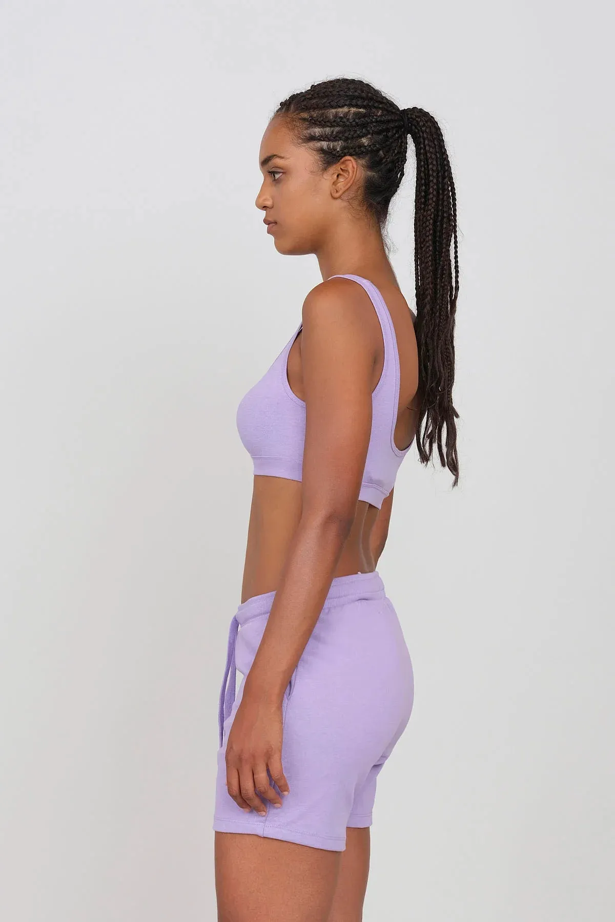 Cropped Sports Top Purple