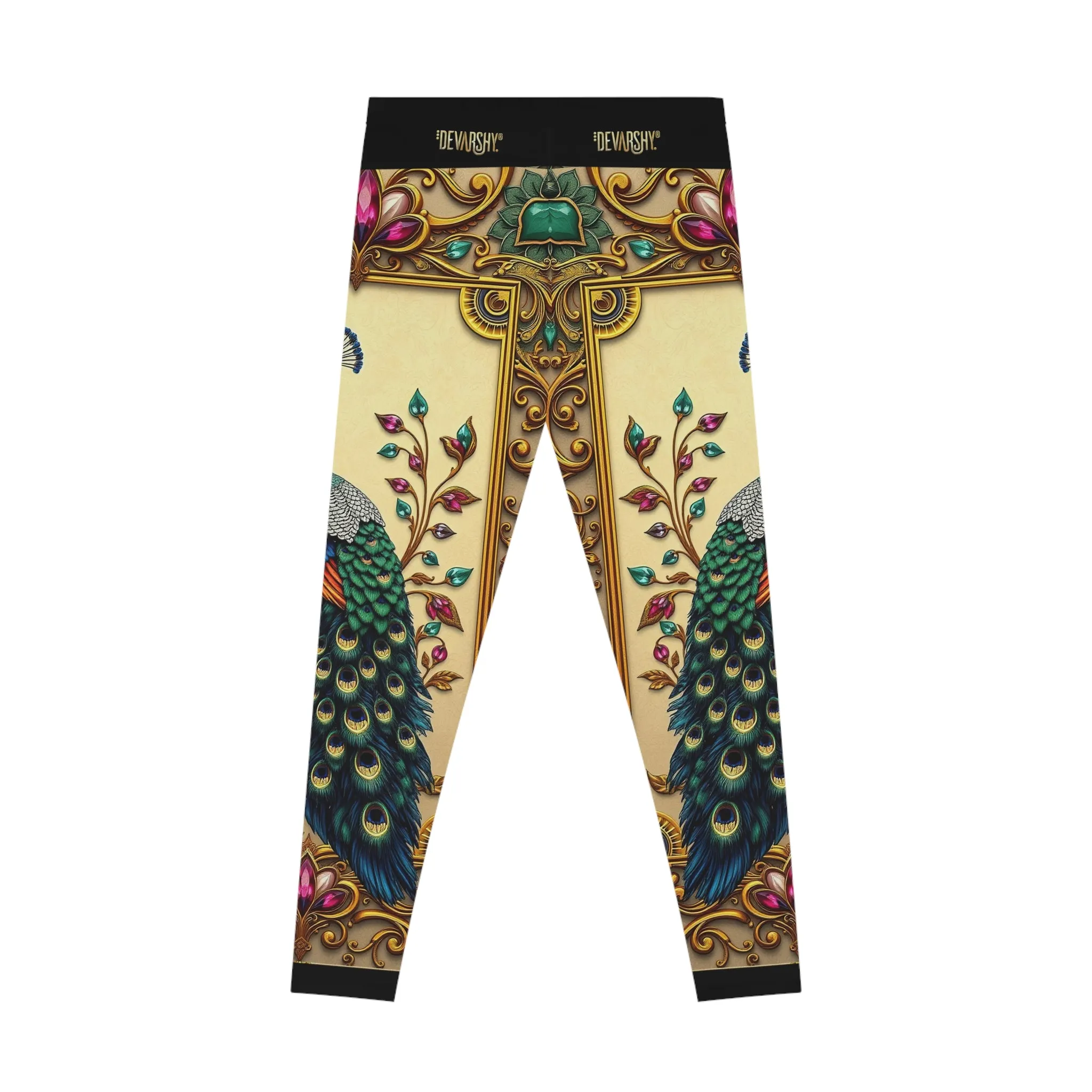 Decorative Peacock Leggings Women Casual Wear Peacock Print Leggings Women Lounge Wear Spandex Leggings | X3504