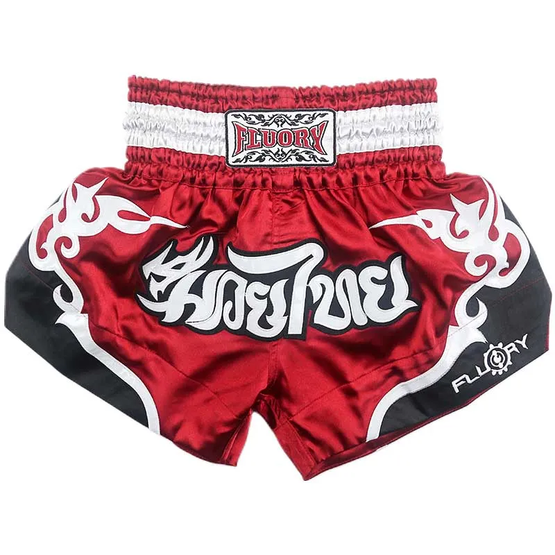 Fluory Men Women Kids Fight shorts Boxing Pants Shorts embroidery MMA Shorts Muay Thai shorts