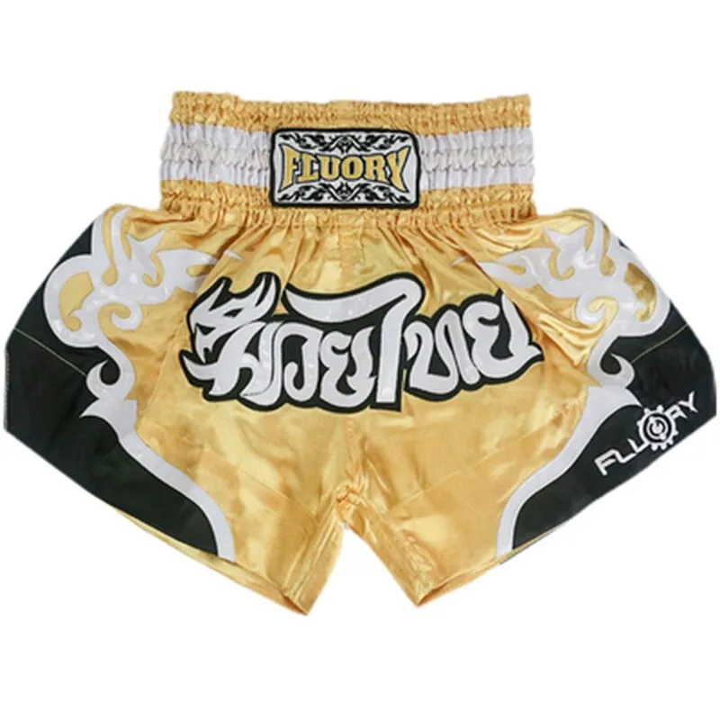 Fluory Men Women Kids Fight shorts Boxing Pants Shorts embroidery MMA Shorts Muay Thai shorts