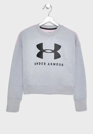 Girls' UA Sportstyle Fleece Crew 1348201-011