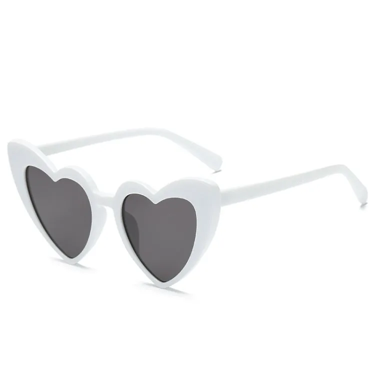 Heart Shape UV400 Polarized Sunglasses for Women(White)