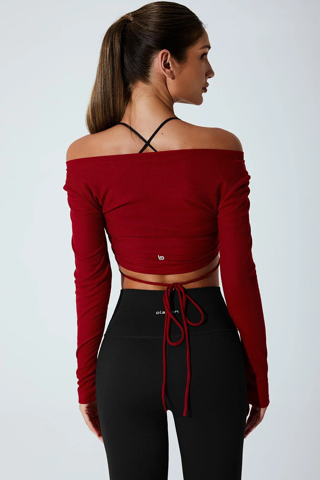 Helen Long Sleeve Drawstring - Red Burgundy