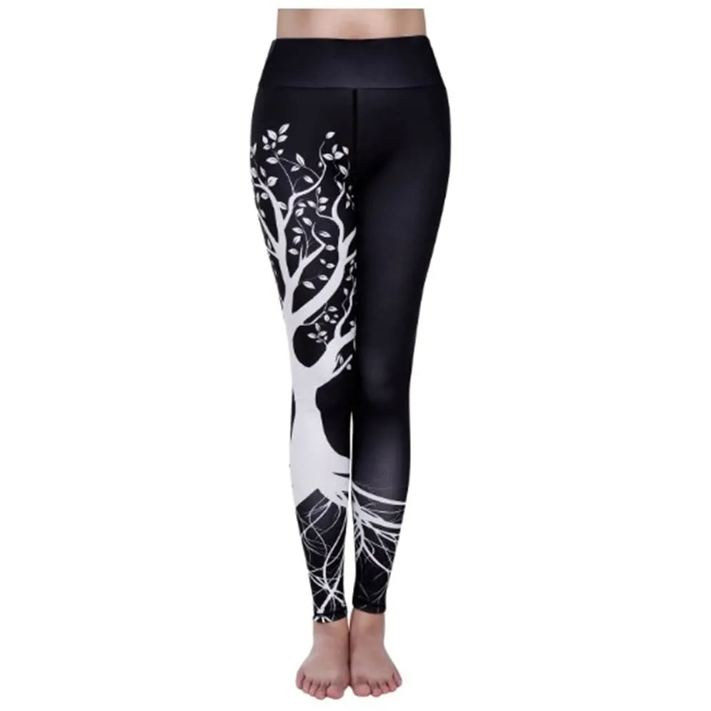 High Waist 3D Print Tummy Control Sports Leggings