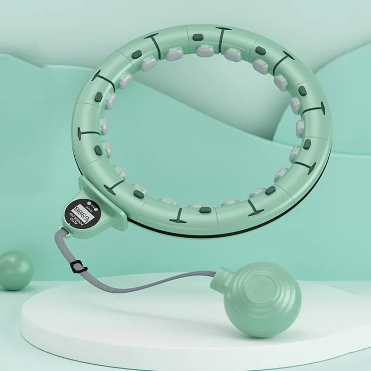 Intelligent Detachable Digital Display Counting Fitness Circle, Suitable Waist: 65-110cm Green