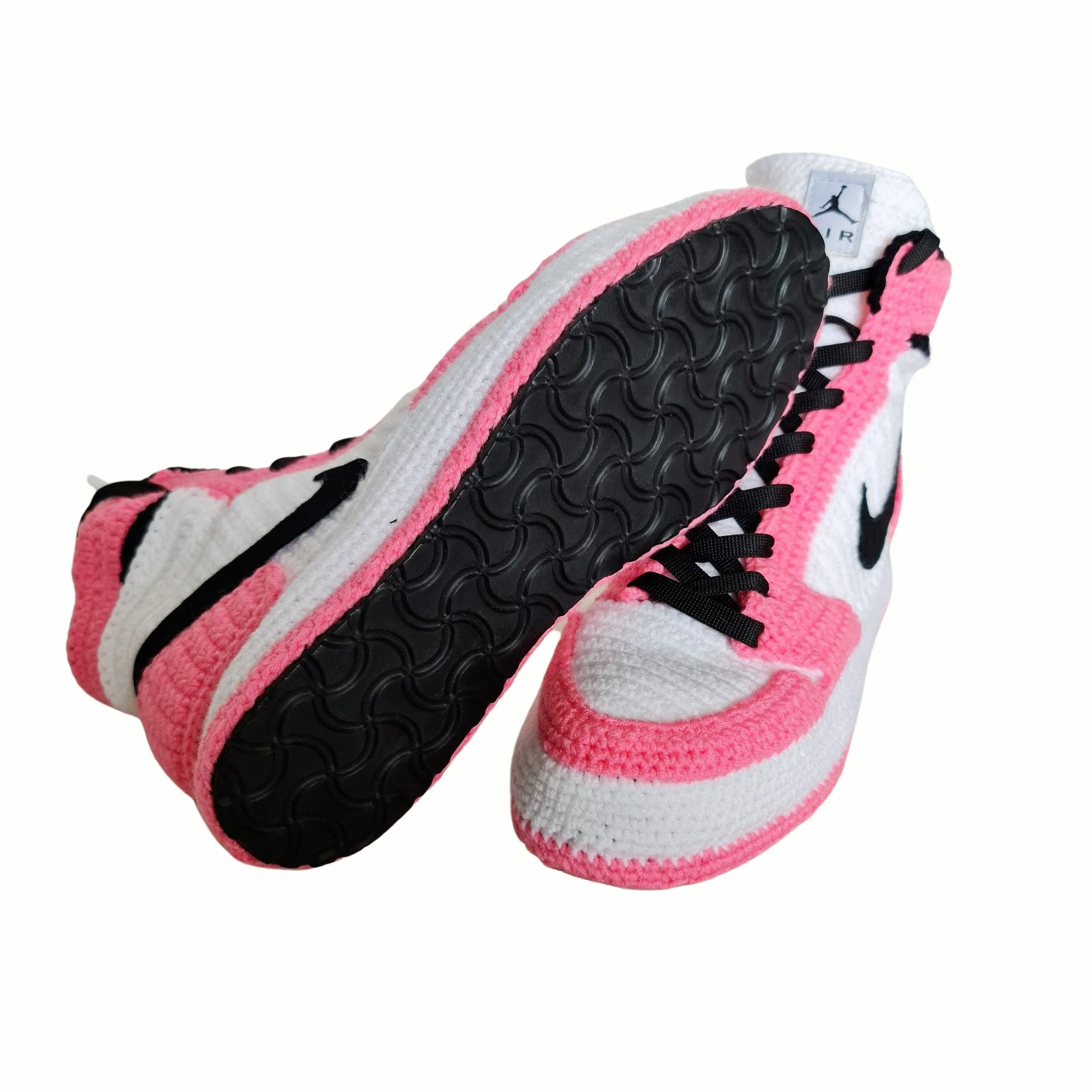 Jordan Hyper Zoom Digital Pink Crochet Custom Sneakers Slippers Custom Soft Plush House Shoes