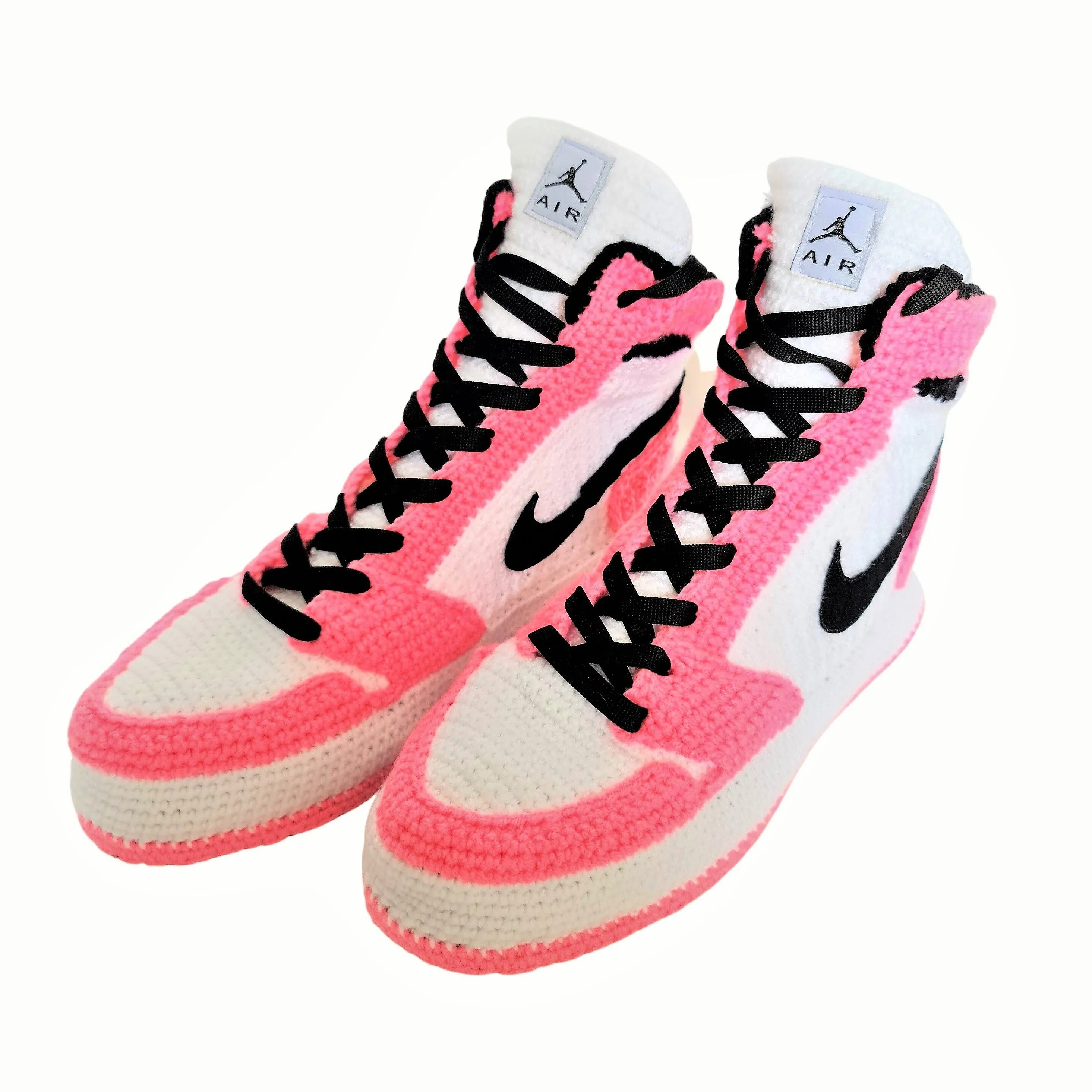 Jordan Hyper Zoom Digital Pink Crochet Custom Sneakers Slippers Custom Soft Plush House Shoes