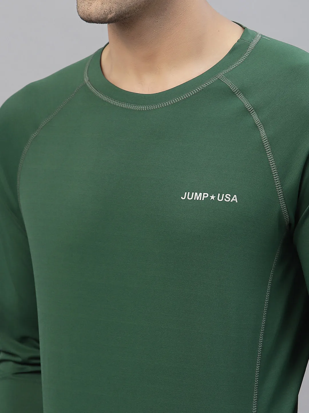 JUMP USA Outdoor Men Hunter Rapid-Dry Solid T-Shirts