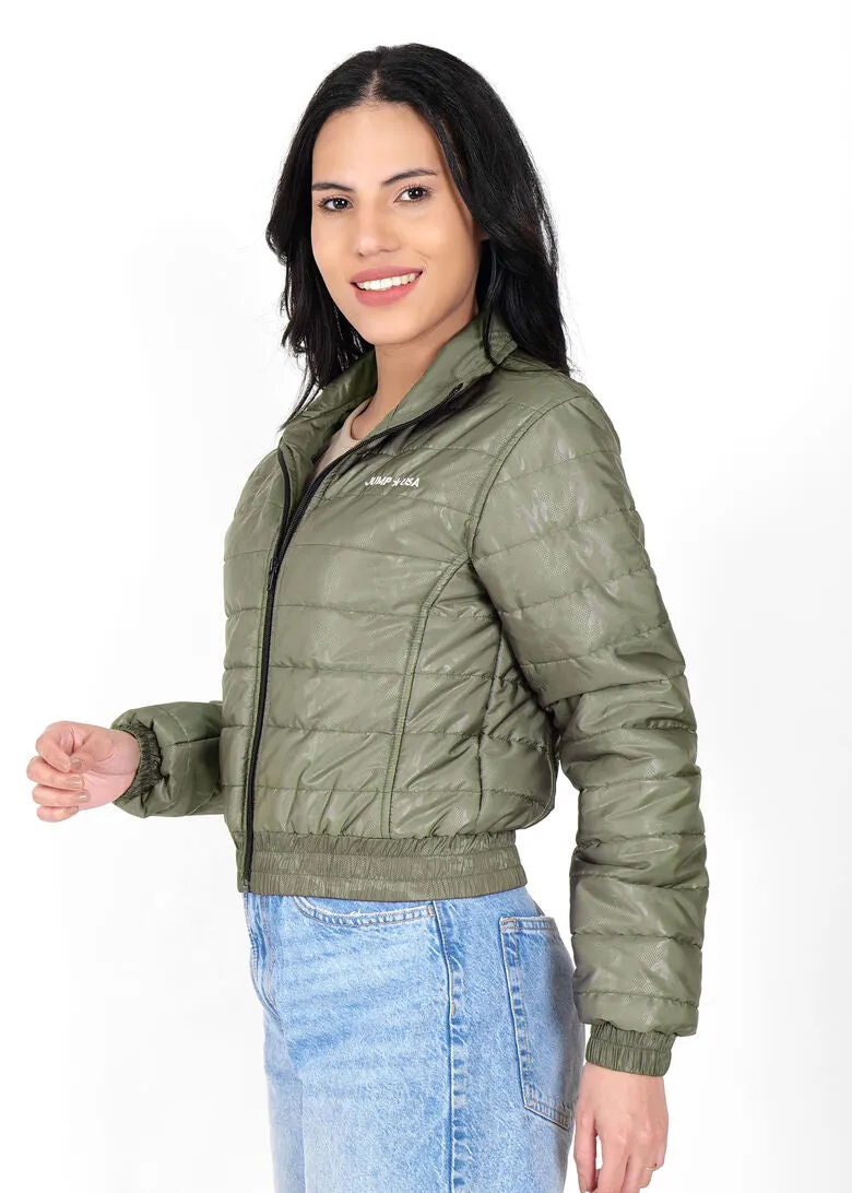 JUMP USA Women Frost Defense Olive Quilted Jacket