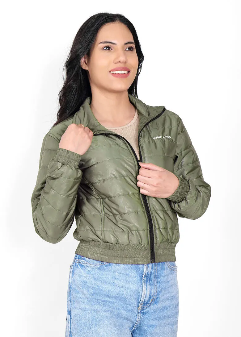 JUMP USA Women Frost Defense Olive Quilted Jacket