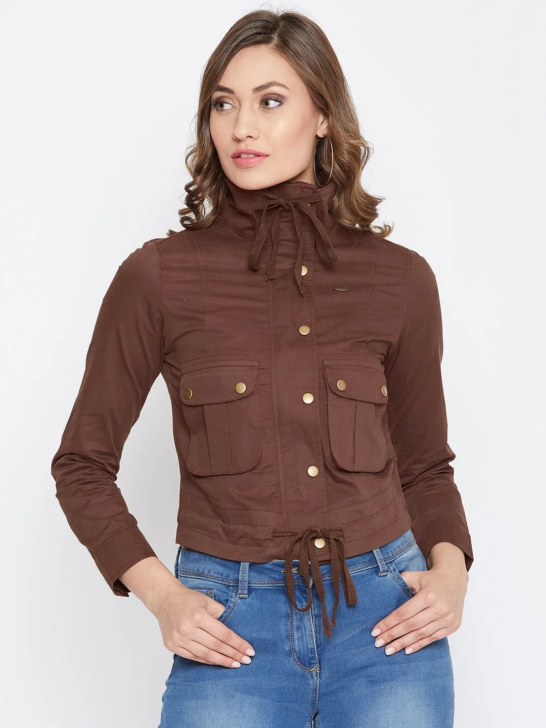 JUMP USA Women Rust Casual Tailored Jacket