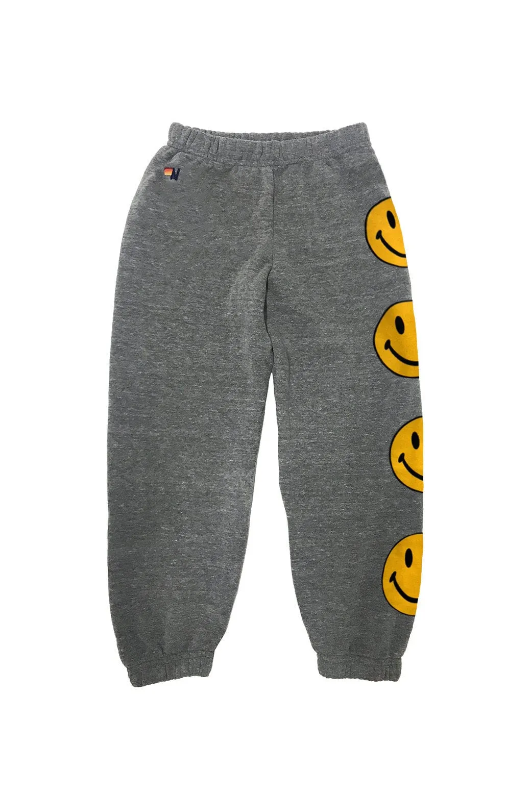 KID'S SMILEY 2 SWEATPANTS - HEATHER GREY