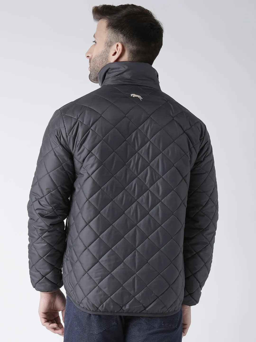 Men Solid Casual Padded Jacket