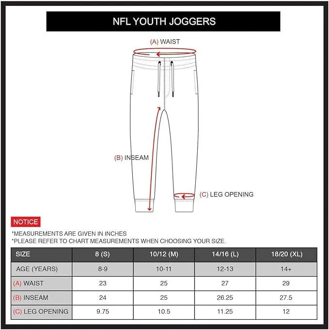 NFL Official Youth Super Soft Supreme Jogger Sweatpants|Pittsburgh Steelers