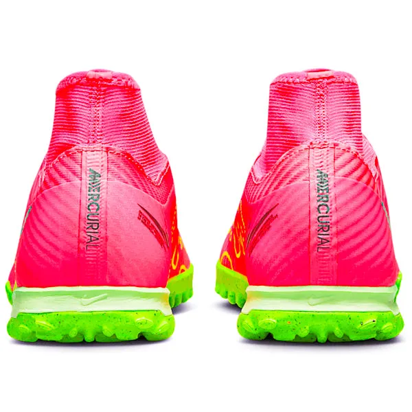 Nike Zoom Superfly 9 Academy Turf Soccer Shoes (Pink Blast/Volt-Gridiron)