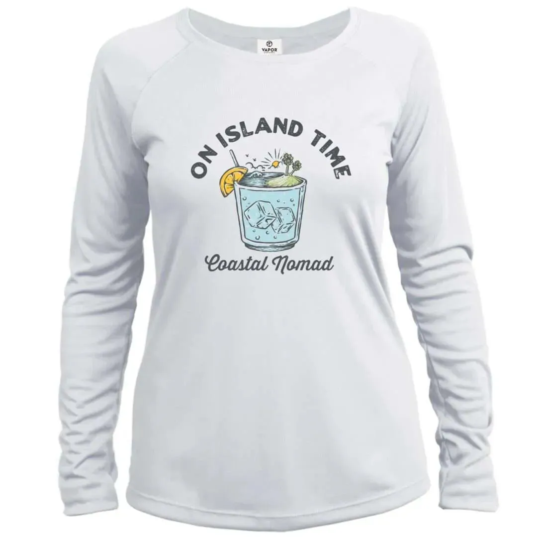 On Island Time Sun Shirt - Women UPF50 Sun Protection Graphic Tee