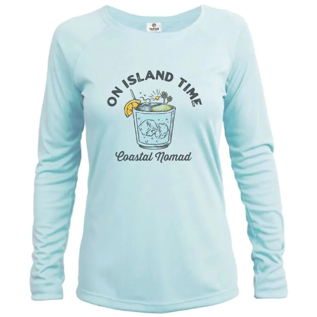 On Island Time Sun Shirt - Women UPF50 Sun Protection Graphic Tee