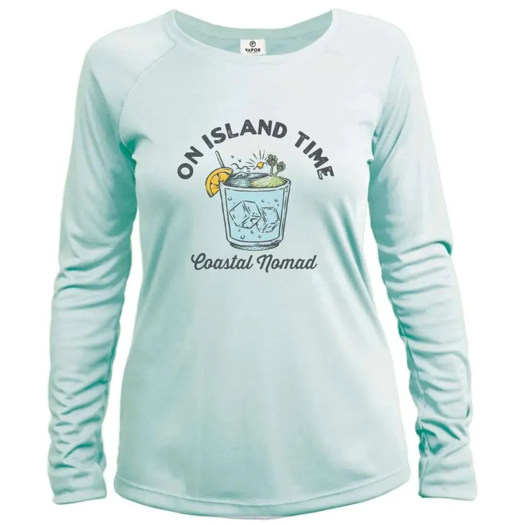 On Island Time Sun Shirt - Women UPF50 Sun Protection Graphic Tee