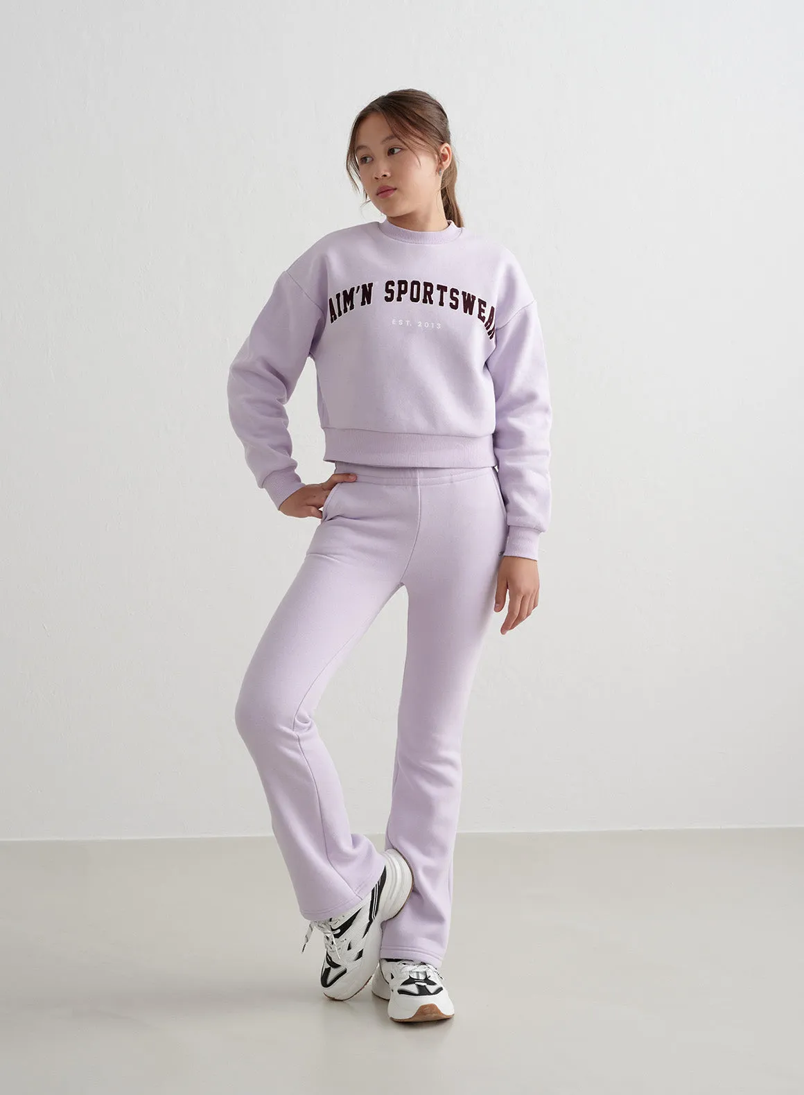 Pale Lavender Young Flare Sweatpants