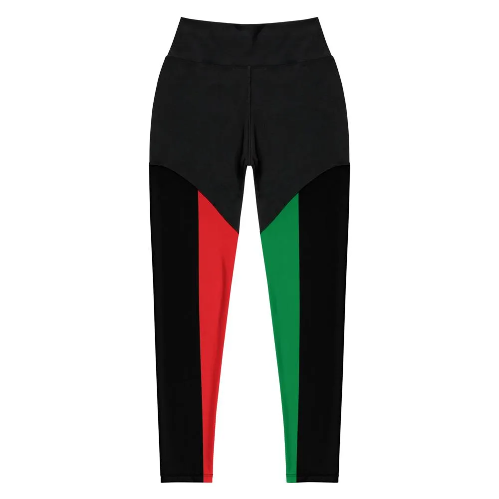 Pan African RBG Flag Women's Sports Leggings