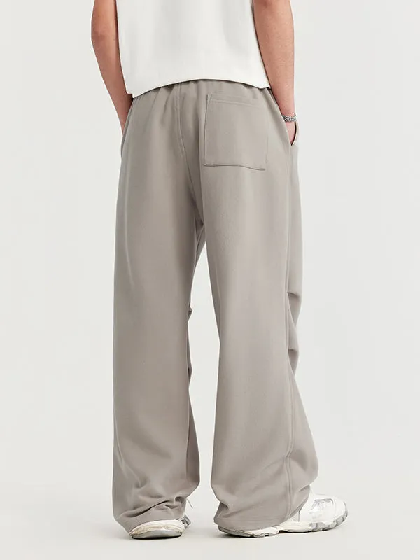 Side Pleated Sweatpants in Grey Color