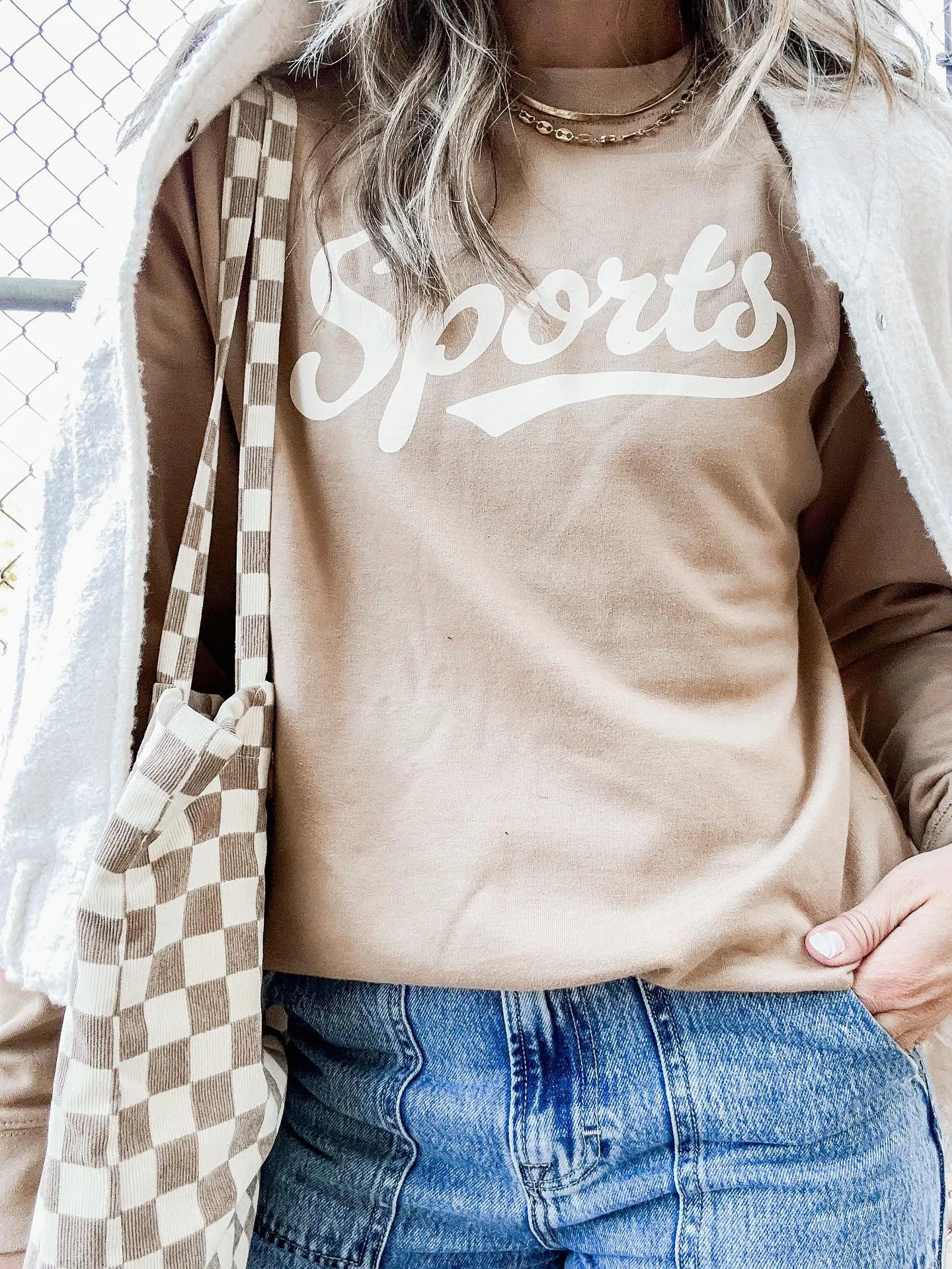 SPORTS Crewneck Pullover Sweatshirt