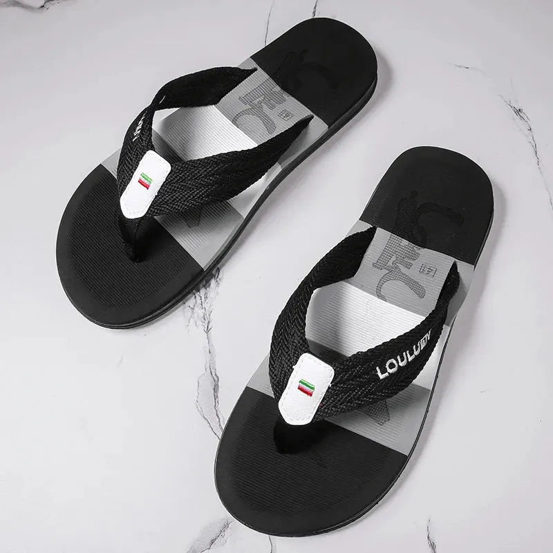 Summer Men Flip-Flops Soft Quick Dry Slides Street Beach Slippers Casual Footwear