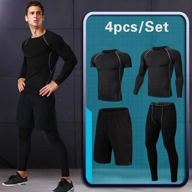 Tights Sports Men's Compression Sportswear Suits training  workout jogging Tracksuit Dry Fit