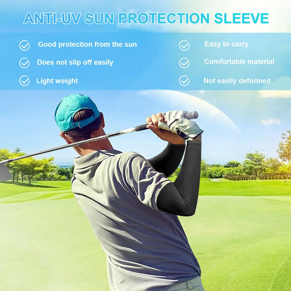 US 5~10Pairs Compression Cooling UV Protection Sun Sleeves Long Arm Cover Warmer