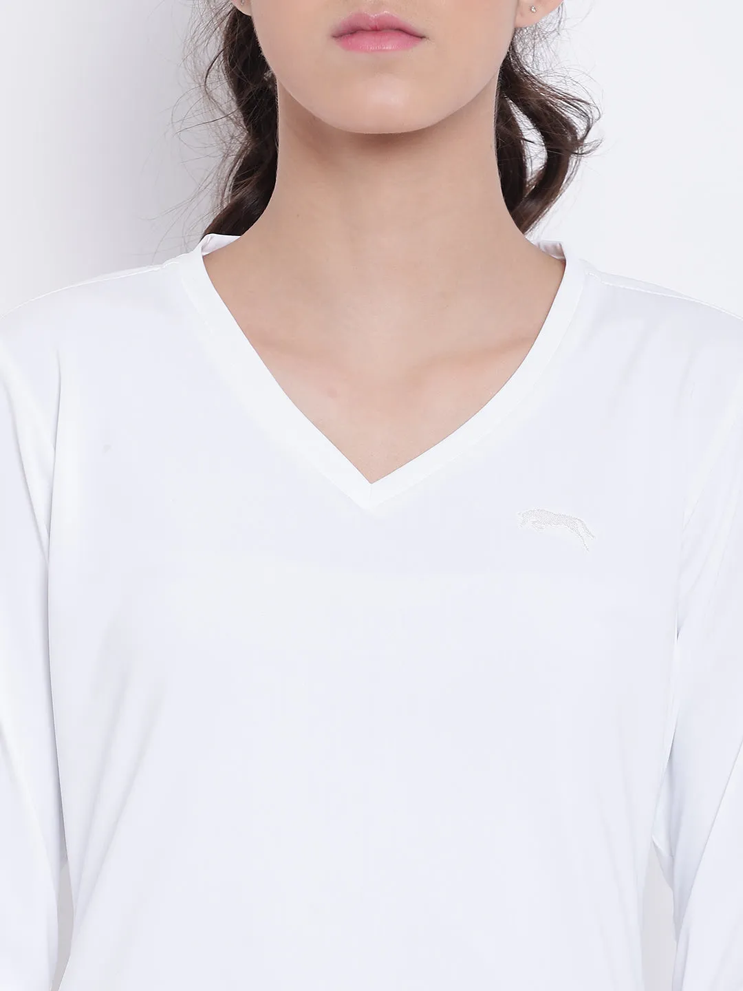 Women White Casual T-shirt