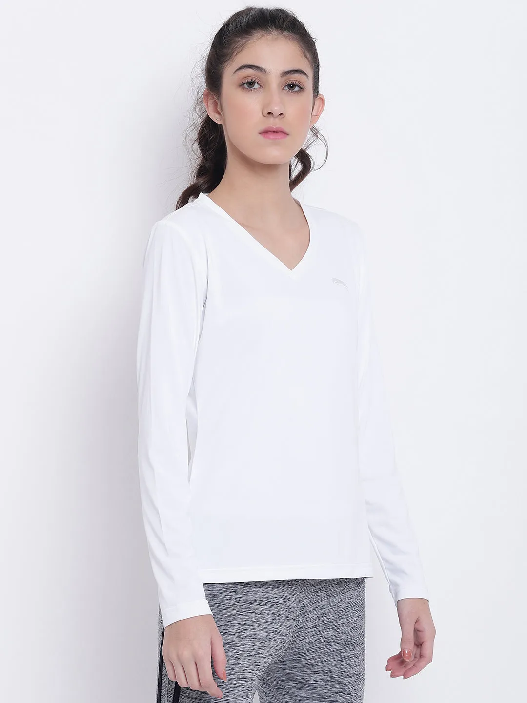 Women White Casual T-shirt