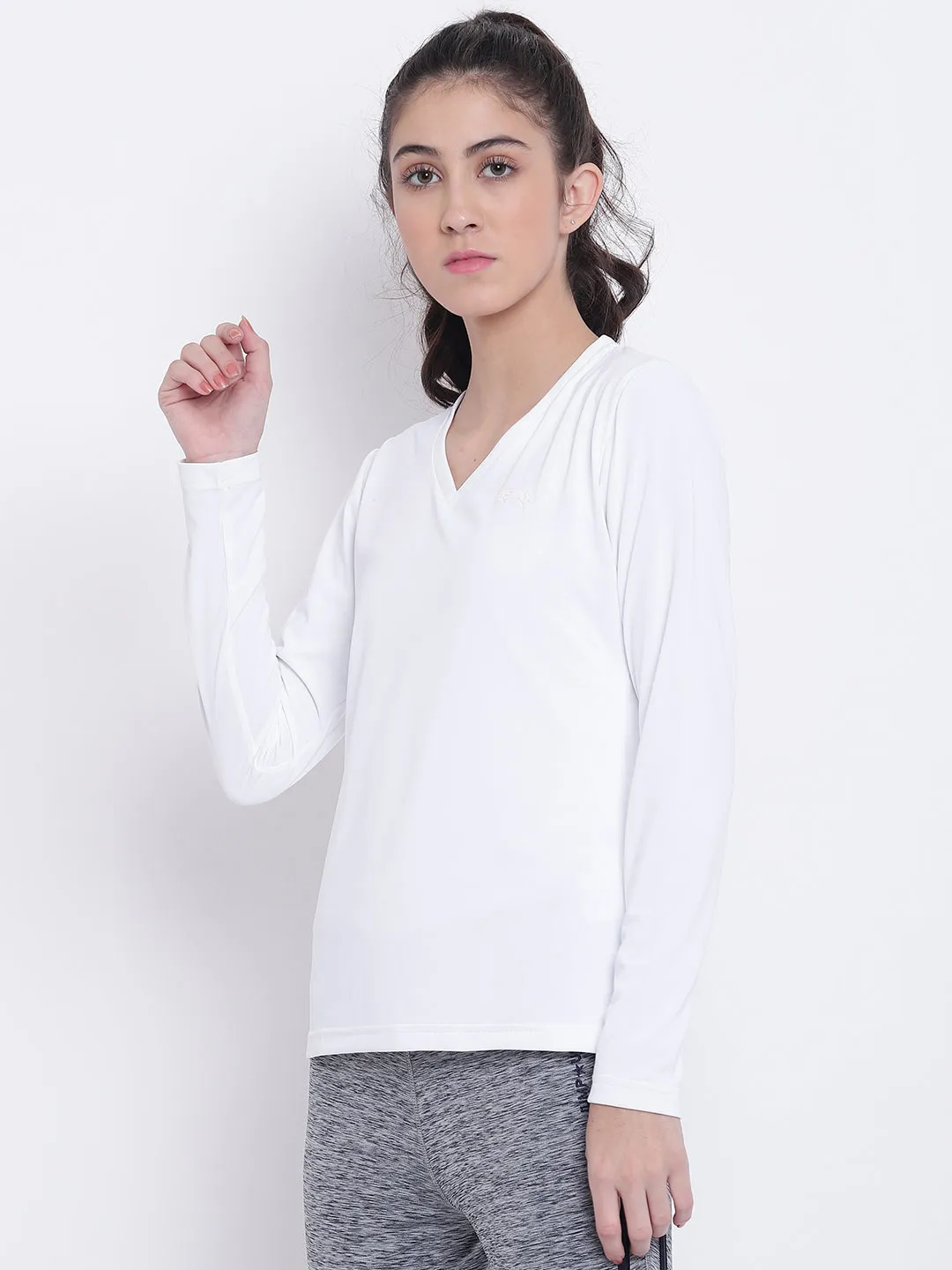 Women White Casual T-shirt