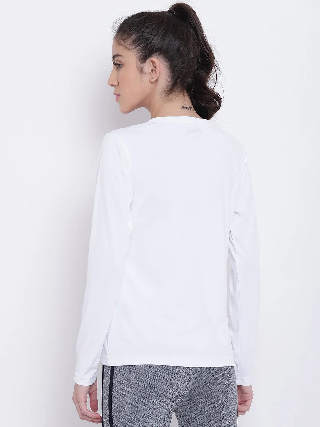 Women White Casual T-shirt