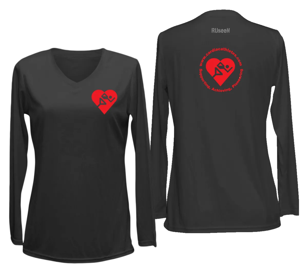 Women's Cardiac Athletes .Org Long Sleeve Shirt - Reflective or Red Logos