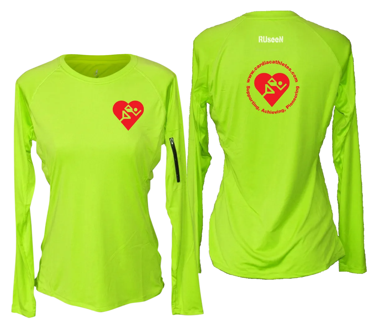 Women's Cardiac Athletes .Org Long Sleeve Shirt - Reflective or Red Logos