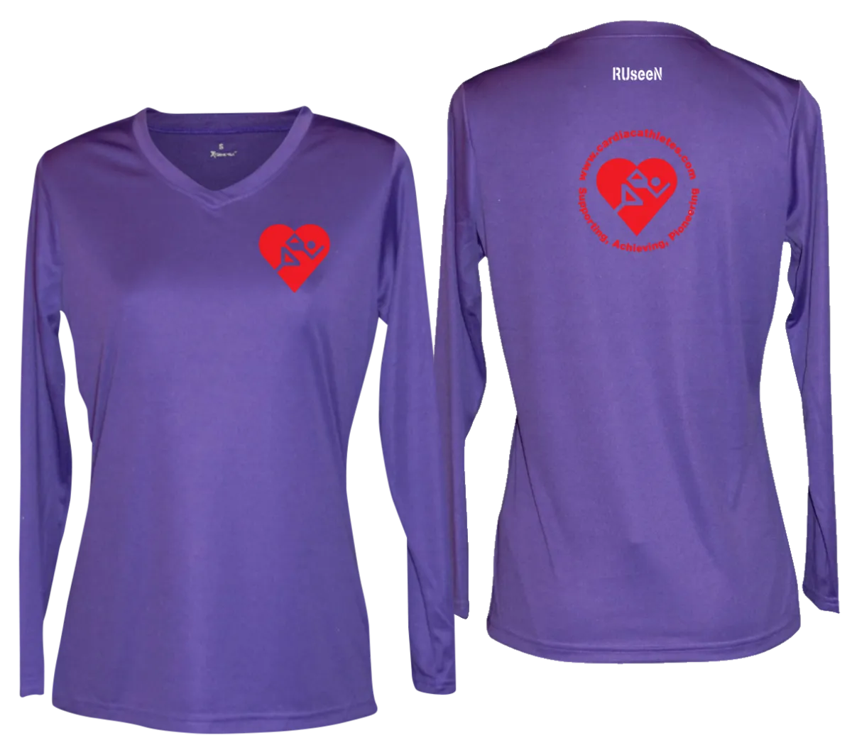 Women's Cardiac Athletes .Org Long Sleeve Shirt - Reflective or Red Logos